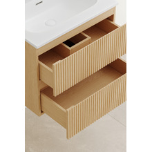Panama 600mm Oak Vanity & LED Mirror Package